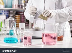 stock photo equipped doctor making dermatology products in laboratory researcher wearing white gown and gloves 648908821 transformed
